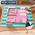 thumbnail image 3 of American Mahjong Mat with Rules Card Sliders, 31.5 Inch Striped Board Game Cover, Ships Rolled in Carrying Bag for Dominoes and Poker, 3 of 8
