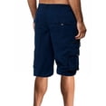 thumbnail image 3 of Men Casual Shorts, Elastic Waist Solid Pockets Straight Loose Shorts, 3 of 6