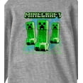 thumbnail image 7 of Minecraft Creeper Trip Boy's Athletic Heather Long Sleeve Shirt-Medium, 7 of 7