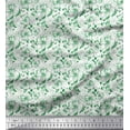 thumbnail image 1 of Soimoi Moss Georgette Fabric Dot,Leaves & Floral Artistic Printed Craft Fabric by the Yard 42 Inch Wide, 1 of 1
