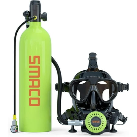 2L Scuba Tank S700PLUS Oxygen Diving Tank Diving Equipment with Hand Pump Green