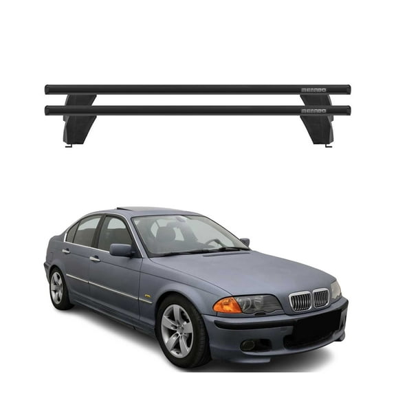 Fix Point Roof Racks Cross Bars for BMW 3 Series E46 1999-2007 Alu Black 2x