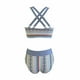 thumbnail image 2 of Pantalones Cortos de Baño de las Mujeres Traje de Baño Dividido Bikini sin Mangas Fringe Beach Trunks Set de Dos Piezas, 85% Nylon 15% Spandex Traje de Baño para Piscina, Playa, 2 of 6