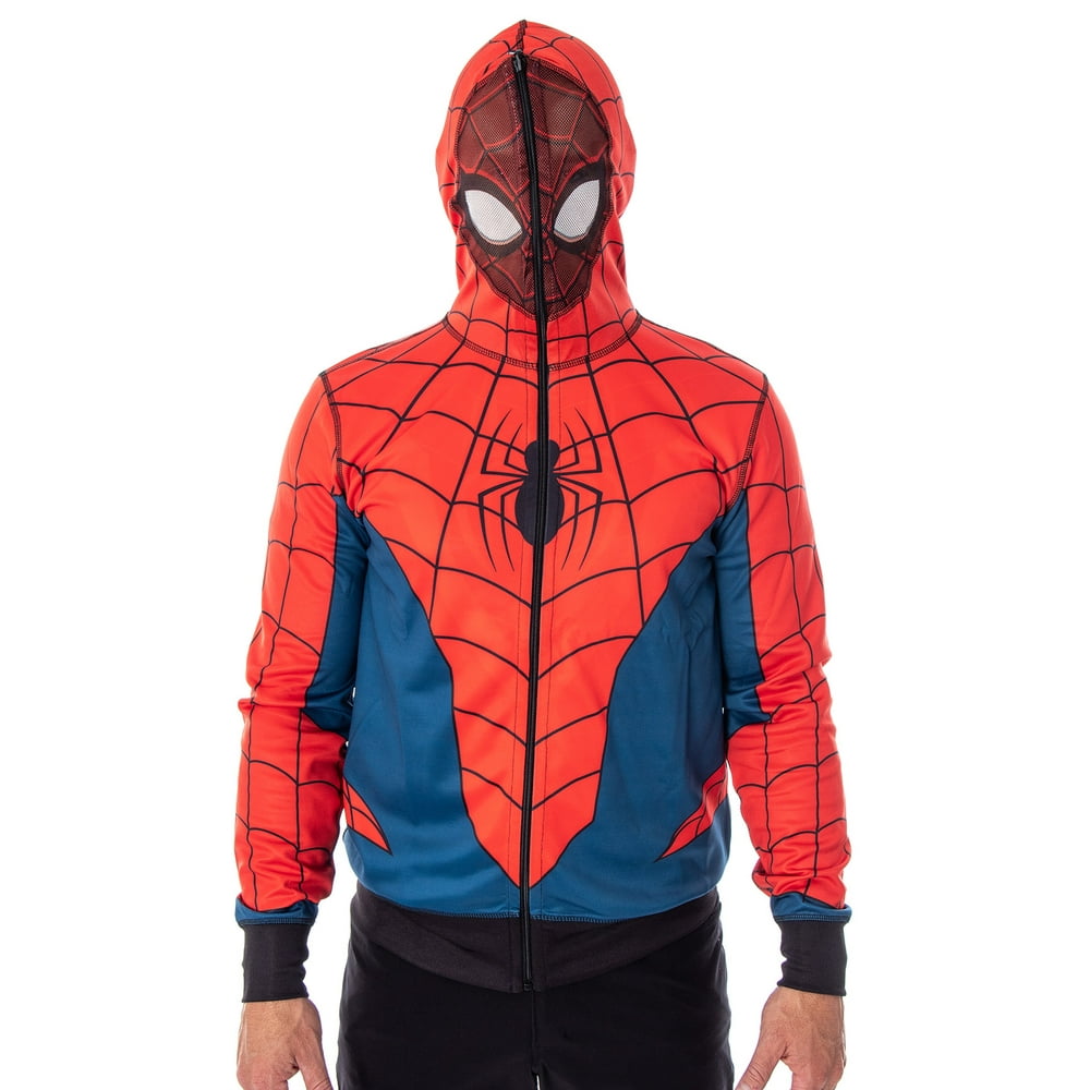 spiderman blue hoodie
