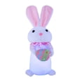 thumbnail image 1 of 12.6" Light Up Plush Easter Decoration LED Rabbit Figurine With Carrot For Spring Home Easter Party Mantel &, 1 of 9