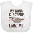 thumbnail image 3 of Inktastic Nana and Poppop Love Me Girls Baby Bib, 3 of 4