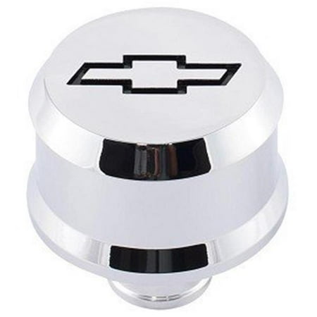 Chrome Air Cover - Proform 141-852 Chevy Bow Tie Valve Cover Air Breather Cap Chrome Push-In Style