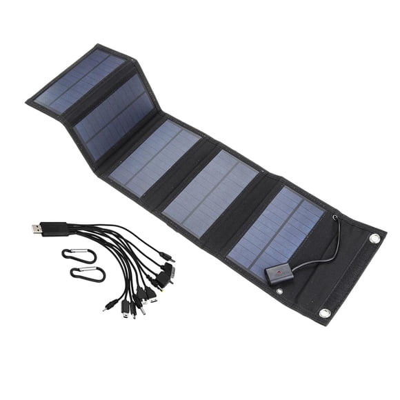Panel solar portátil, impermeable, 15W, de , banco de energía USB para teléfono, viaje, camping, senderismo, coche