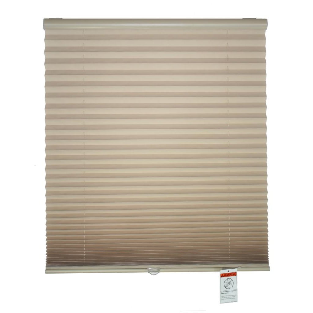 USA Light Filtering Taupe Cordless Pleated Shades 30 x 64 All Strong