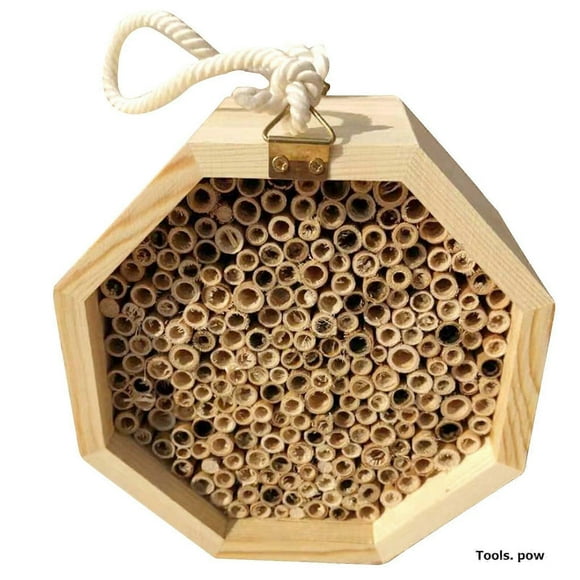 59 Inch Small Bee Habitat Bee Hive Honeycomb Natural Bamboo Bee House Ideal for Bee Pollination in Garden Yards