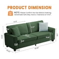 thumbnail image 2 of M optimized 83" Loveseat Couch, Comfy Teddy Velvet Sofa with Deep Seats, Modern Cloud Couch for Living Room, Bedroom, Office, Soft & Stylish Design, 2 of 7