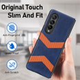 thumbnail image 5 of TECH CIRCLE for Samsung Galaxy Z Fold 4 7.6" 2022 Folding Case, Premium PU Leather with Wireless Charging Heavy Duty Full Body Protective Case for Samsung Z Fold 4 Ladies & Women & Men, Blue, 5 of 10
