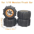 thumbnail image 3 of Neumáticos para vehículos RC, llantas hexagonales negras y naranjas para RC en coche de carretera para exteriores, 3 of 8