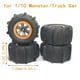 thumbnail image 4 of Neumáticos para vehículos RC, llantas hexagonales negras y naranjas para RC en coche de carretera para exteriores Ndcxsfigh  libre de BPA, 4 of 9