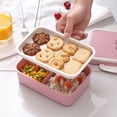 thumbnail image 3 of Youkk Double Rectangle Couverture Lunchbox Four à micro-étudiant adulte haute capacité Compartiment Bento Box, 3 of 8