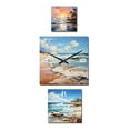 thumbnail image 2 of Designart "Seashore Remembrance" Nautical & Beach Oversized Nautical & Coastal Clock - Set Of 3 - Multipanel Clock For Living Room Décor - Large Vertical Clock, 2 of 6