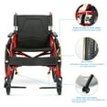 thumbnail image 6 of Sports Leisure Wheelchairs for Adults, Adult Self-propelled Lightweight Folding Wheelchair, Aluminum Alloy Shock-absorbing Manual Wheel Chair with Lifting Handrail, 220lbs, 6 of 7
