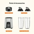 thumbnail image 6 of Smoothie Blender for Shakes and Smoothies, Blenders for Kitchen, Protein Drinks, Personal Blender with 2 * 22Oz Smoothie Cups with Lids, 6 of 10