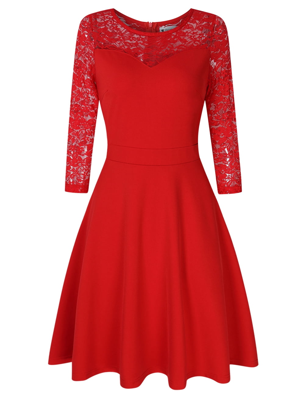 AKDSteel - VeryAnn Women A Line Cocktail Dress Empire Lace Fit and ...