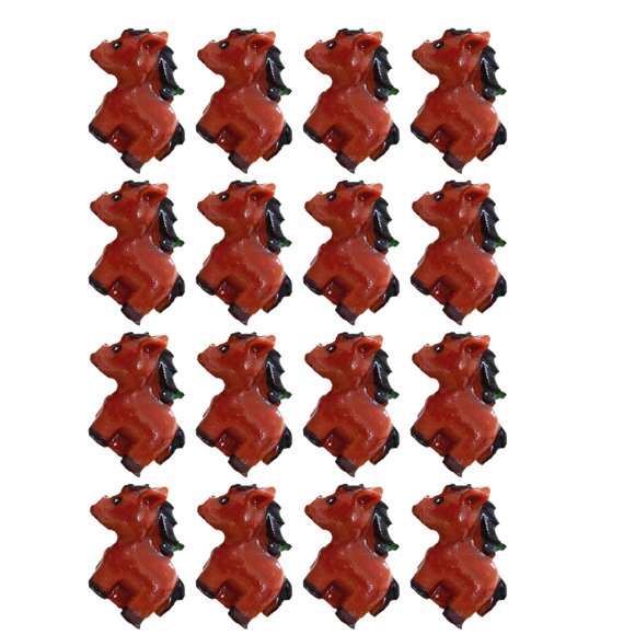 Houderco 12Ud Miniaturas De Caballos En Resina Color Marrón Para De Jardín Y Terrarios