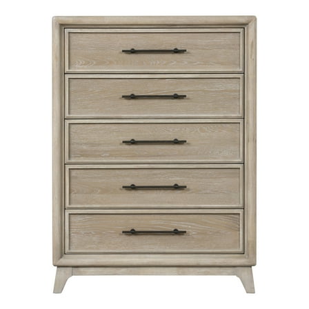 Furniture of America Lioris Adult Modern Rustic 5-Drawer Vertical Dresser, Oak