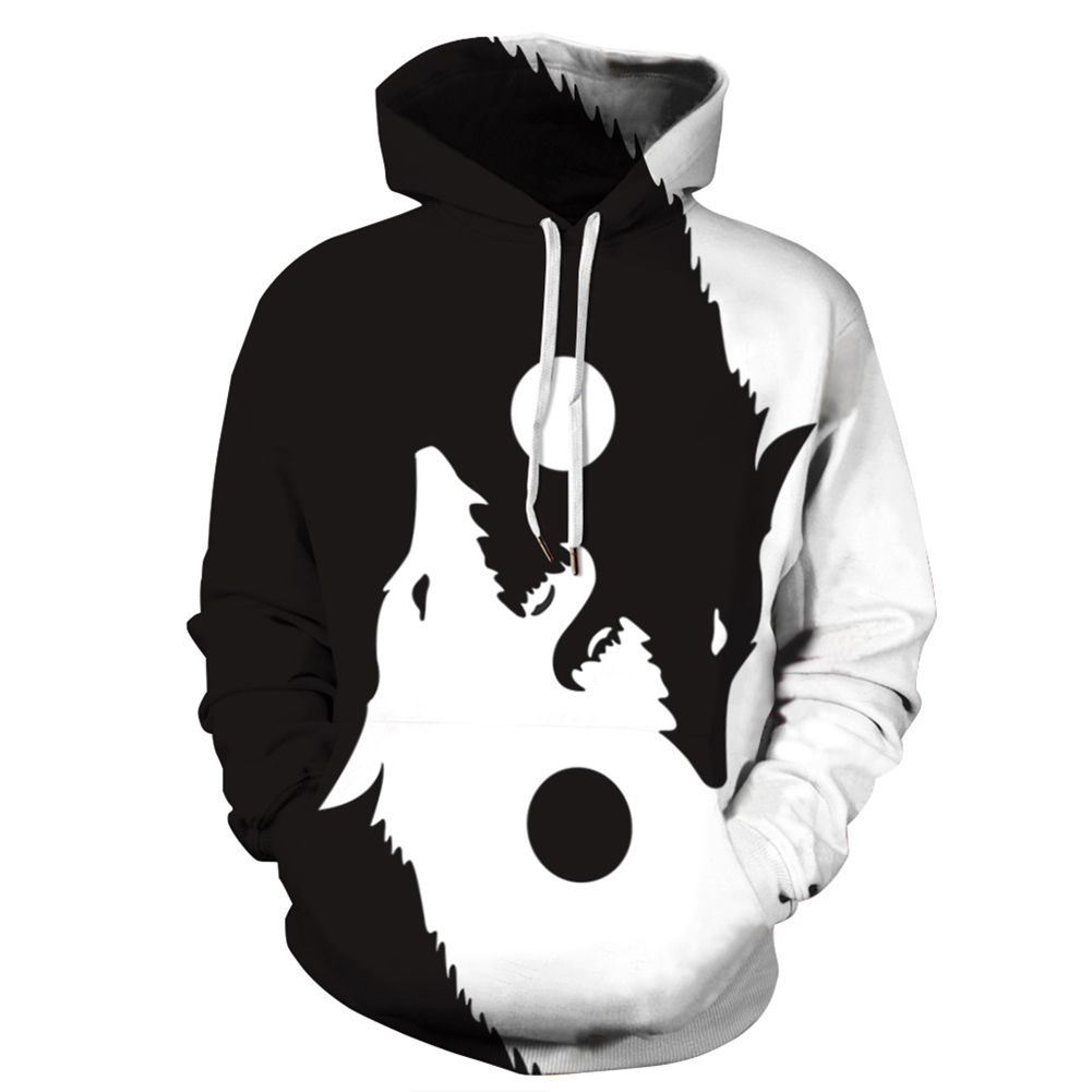 swimming yin yang hoodie