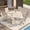 Cream-Cream, variant on Vicllax 7-Piece Outdoor Patio Dining Set Metal Swivel Chairs & Round Steel Table with Umbrella Hole