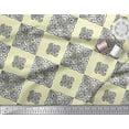thumbnail image 3 of Soimoi Japan Crepe Satin Fabric Floral Block Print Fabric by Yard 42 Inch Wide, 3 of 3