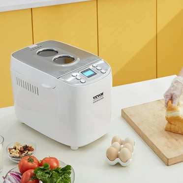 BENTISM 3LB 15-in-1 Bread Maker Automatic Compact Dough Machine Nonstick White