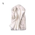thumbnail image 4 of Jumpingount Chaleco de lana de piel sintética elegante y cálido de tela para mujer, chaqueta de lana sin mangas, chaleco de mujer Camisetas sin mangas Como se muestra l, 4 of 6