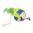 thumbnail image 1 of Cat Mouse Toy Sisal Interactive Faux Feather Cat Ball Toy Kitten Chewing Toy, 1 of 10