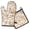 Corgi Dog, variant on Corgi Dog and Flower Florals Kitchen Oven Mitt and Pot Holder Sets 2 Pcs for Baking, Cooking and Grilling, Heat Resistant Up To 392 °F