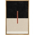 thumbnail image 2 of PixonSign Framed Canvas Wall Art Geometric Art Deco Red Black Color Block Abstract Print Minimalism Contemporary Nordic Calm Decoration for Living Room, Bedroom, Office - 24"x36" Natural, 2 of 5