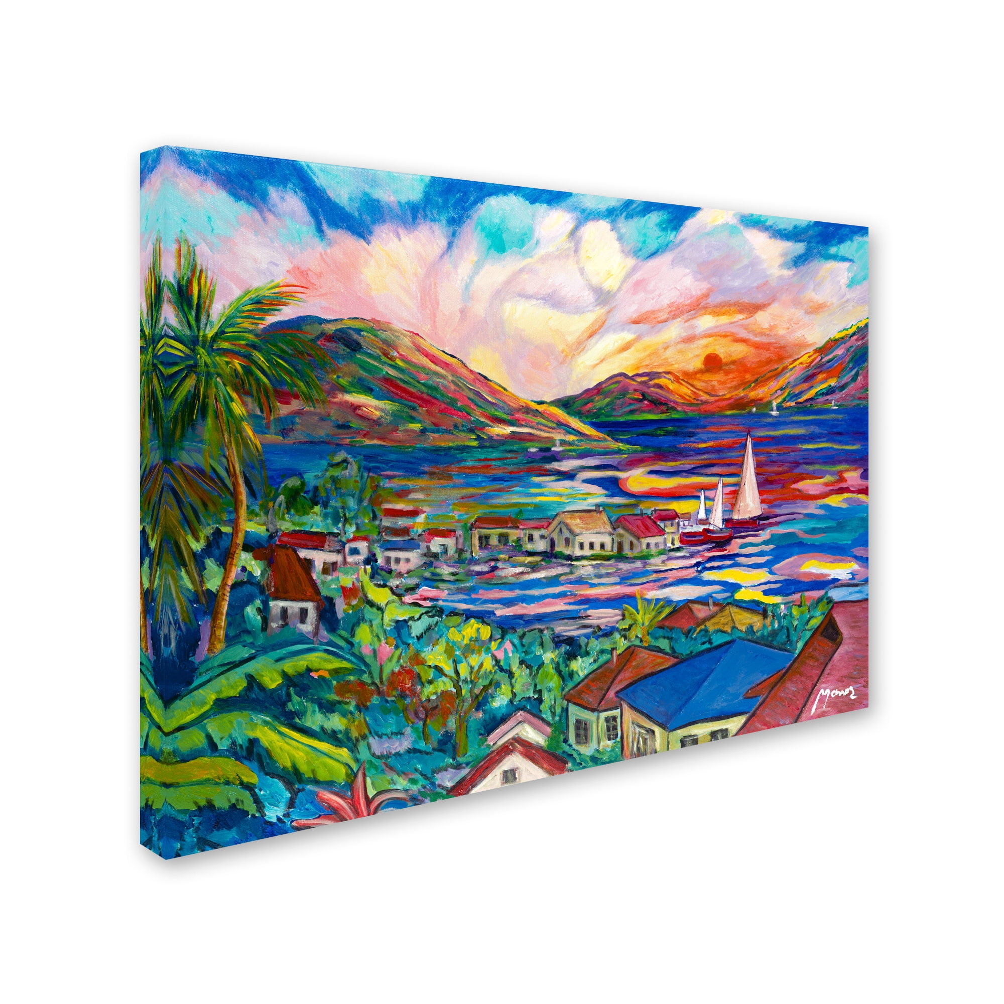 Trademark Fine Art "Sunset" Canvas Art by Manor Shadian