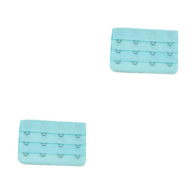 Jumpingount Correa de extensión Extensores de sujetador Hebilla 4 Gancho Sujetador Accesorios transpirables Longitud ajustable Apretado 3 filas azul azul brillante 2piezas Jumpingount CBP460971