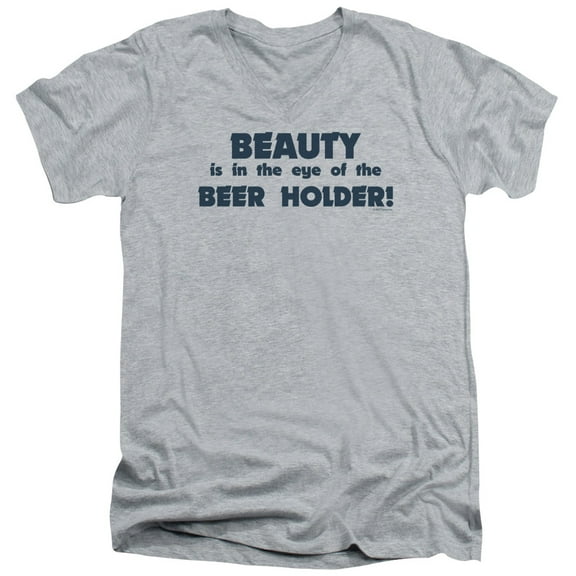- Eye Of The Beer Holder - Slim Fit V Neck Shirt - Large