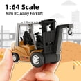 thumbnail image 3 of 1/64 Scale Mini RC Forklift Toy, Alloy App Controlled Remote Control Construction Truck Gift for Kids, Boys, Girls and Adults, 3 of 7