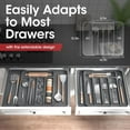 thumbnail image 5 of Silverware Organizer - Expandable Kitchen Drawer Organizer, Adjustable Utensil Organizer, Cutlery Drawer Organizer for Forks, Knives, Multipurpose Kitchen Organizers and Storage Solution, Black, 5 of 6