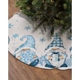 thumbnail image 2 of Blue Gnomes Christmas Christmas Tree Skirt 48 Inches Large Christmas Skirt Tree, Blue Winter Snowflake Xmas Tree Rustic Tree Skirt Christmas Decorations for Fireplace Party Holidays Indoor Outdoor, 2 of 7