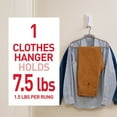 thumbnail image 4 of Command Folding Clothes Hanger, White, Holds 5 Hangers to 7.5 lbs, 1 Hook, 3 Strips, 4 of 8