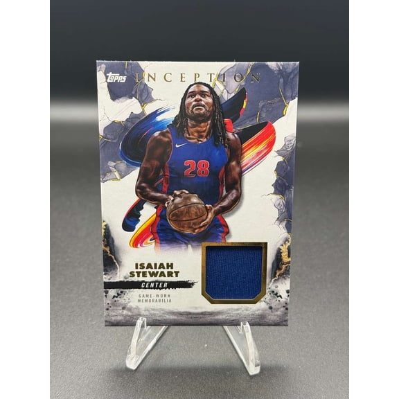 Collectible 2025 Topps Inception Basketball Isaiah Stewart #REC-IS Game-Worn Patch Relic Detroit Pistons NBA Basketball Trading Card