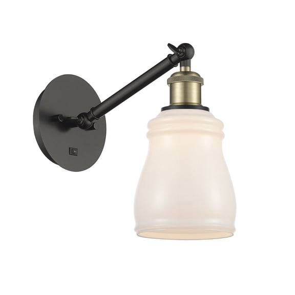 317-1W-BAB-G391-LED-Innovations Lighting-Caledonia - 1 Light Wall Sconce In Industrial Style-11.38 Inches Tall and 5.3 Inches Wide Black Antique Brass
