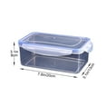 Kitchen Refrigerator Rectangular Food Container Microwave Heat Plastic Lunch Box Food Lunch Box