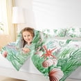 thumbnail image 4 of Feelyou Child Cartoon Seahorse Bedding Comforter Set, Dreamy Ocean Animal Twin Comforter Sets, Seashell Starfish Coral Reversible Bedding Set, Breathable Home Decor, 2pcs, 4 of 8