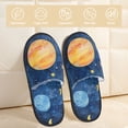 thumbnail image 2 of Fotbe Planets And Stars1 Pattern Women's Fuzzy Slippers Plush Slippers Fluffy Winter House Shoes Indoor and Outdoor-Medium, 2 of 8