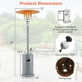 thumbnail image 3 of Costway Chauffage de Patio 50 000 BTU avec Roues, Table Ronde et Brûleur en Acier Inoxydable, Brun, 3 of 10