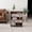 Brown, variant on Zenira Slim Rolling Storage Shelf with Guardrails, Open Mobile Display Bookcase, Narrow Organizer Rack for Adults, Ideal for Home Office, Living Room & Bathroom