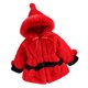 thumbnail image 1 of Gibobby Chaqueta de invierno para niñosNiños pequeños bebés niñas invierno cálido grueso Patchwork pajarita manga larga polar con capucha ropa abrigo cha(Rojo, 1-2 Años), 1 of 5