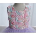thumbnail image 4 of Fesfesfes Toddler Kids Puff Tulle Dress Baby Girls Floral Formal Princess Party Tulle Tiered Full Dress On Sale, 4 of 9
