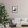 thumbnail image 2 of Let It Snow Moose Sleigh Holiday Graphic Art Jet Black Framed Art Print Wall Art, 2 of 6